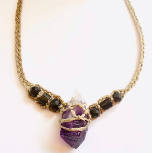 Amethyst and Black Tourmaline